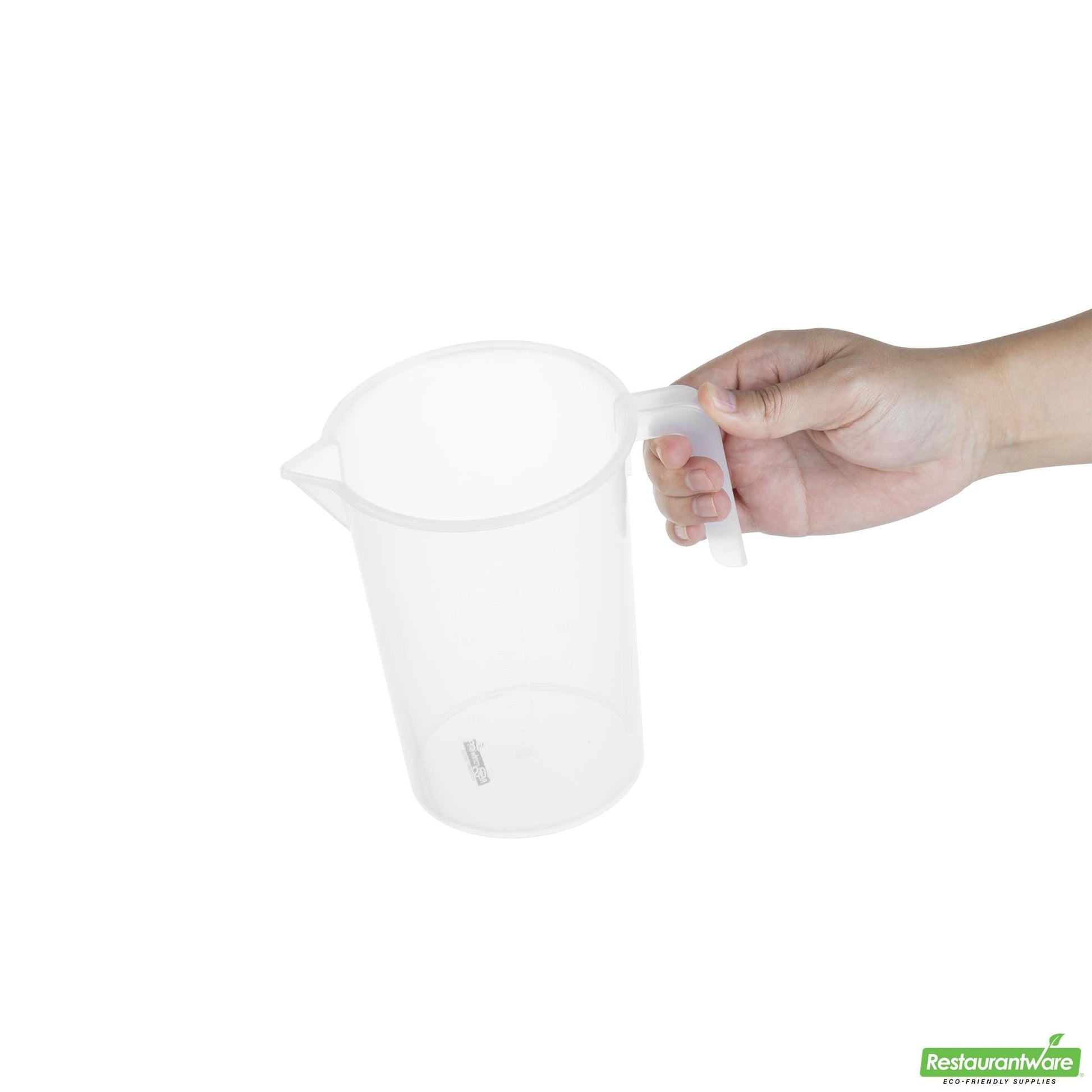 Wholesale Restaurantware 1 Qt Clear Plastic Measuring Cup-5.3" X 3.7" X 6.3- Bulk