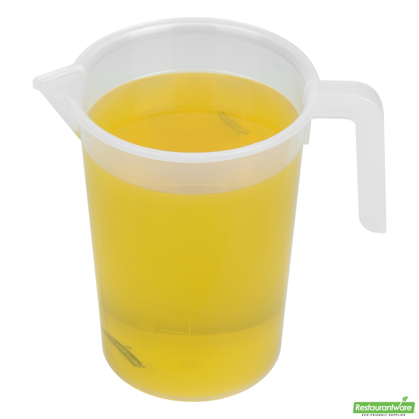 Wholesale Restaurantware 1 Qt Clear Plastic Measuring Cup - 5 1/4" X 3 3/4" X 6 1/4" - 10 Count Box- Bulk
