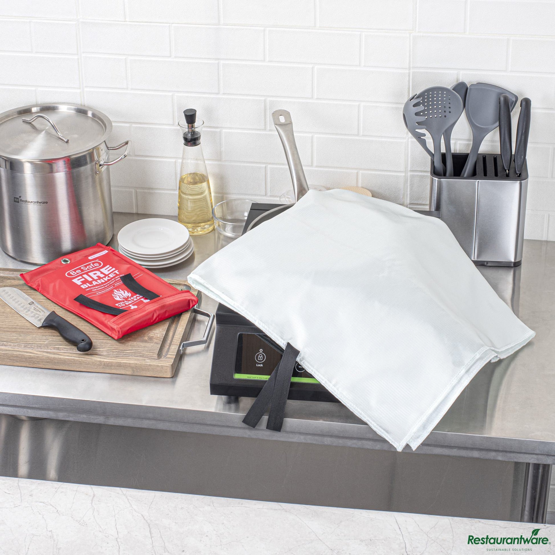 Wholesale Restaurantware Be Safe Fire Safety Blanket - 39.4" X 39.4" X 0.004"- Bulk