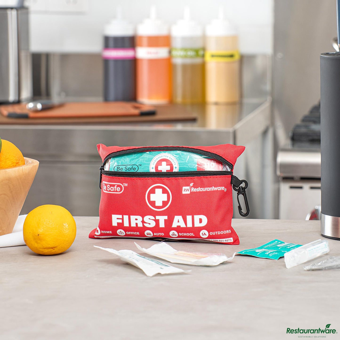 Wholesale Restaurantware 10-Person Class a Mini First Aid Kit - 110 Piece - 7.5" X 5.3" X 2.4"- Bulk