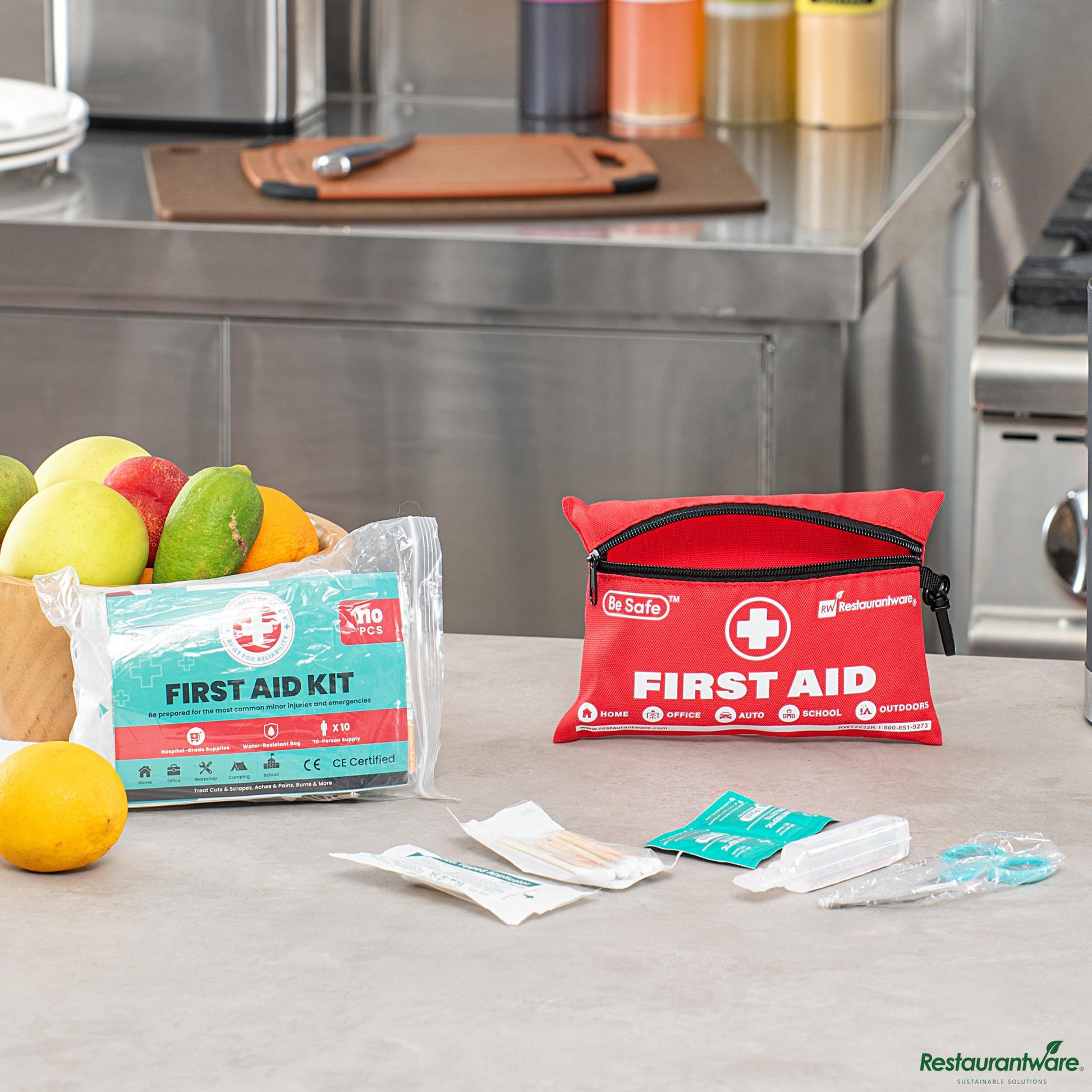 Wholesale Restaurantware 10-Person Class a Mini First Aid Kit - 110 Piece - 7.5" X 5.3" X 2.4"- Bulk