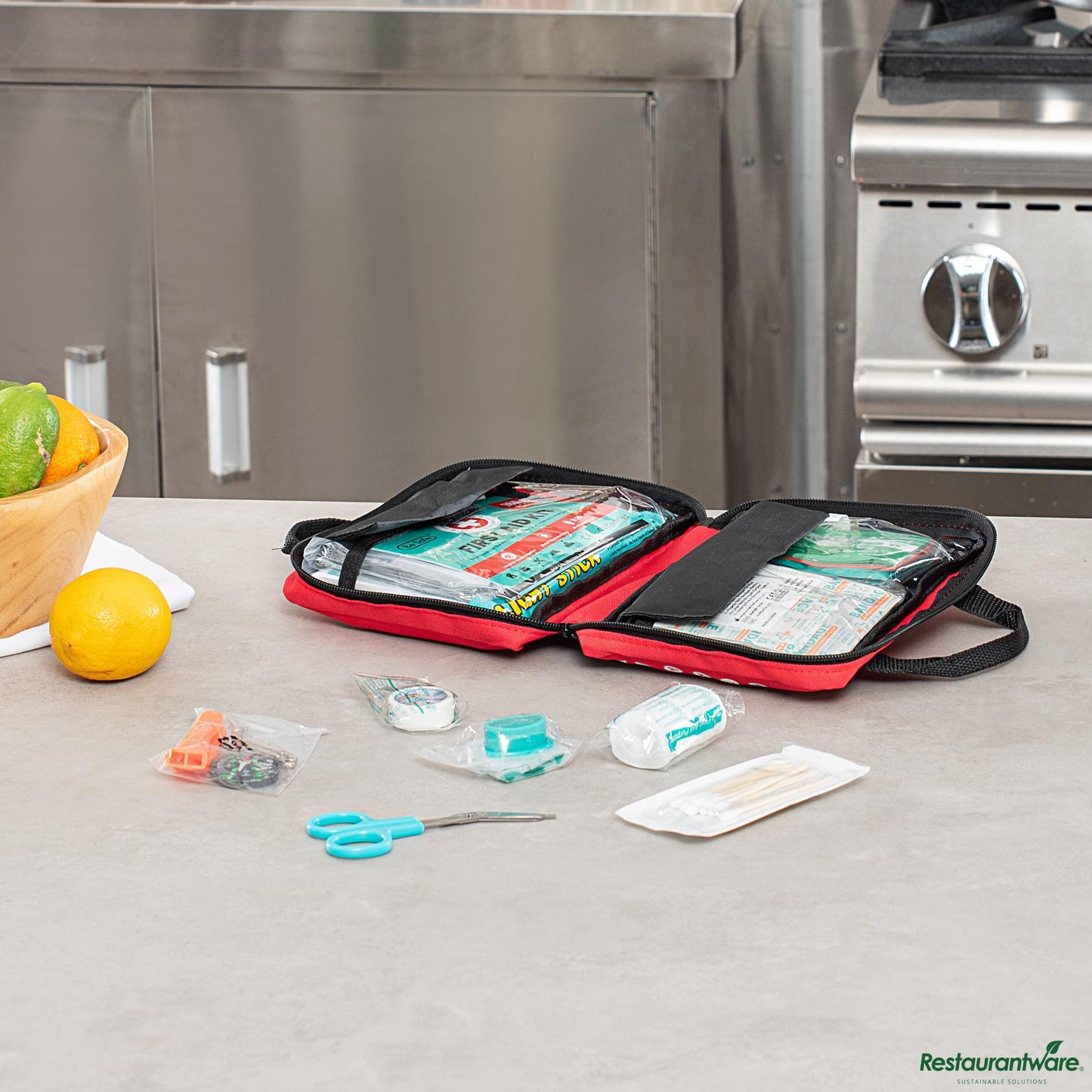 Wholesale Restaurantware 25-Person Class a First Aid Kit - 160 Piece - 7.9" X 6.3" X 3.1"- Bulk