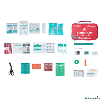 Wholesale Restaurantware 50-Person Class a 2-in-1 First Aid Kit - 258 Piece - 9.4" X 6.3" X 2.8"- Bulk