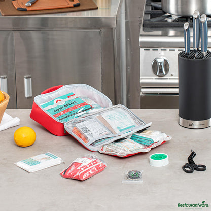 Wholesale Restaurantware 50-Person Class a 2-in-1 First Aid Kit - 258 Piece - 9.4" X 6.3" X 2.8"- Bulk