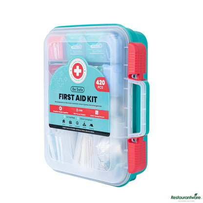 Wholesale Restaurantware 100-Person Class a First Aid Kit - 420 Piece, Wall Mountable - 13" X 11" X 3.5"- Bulk