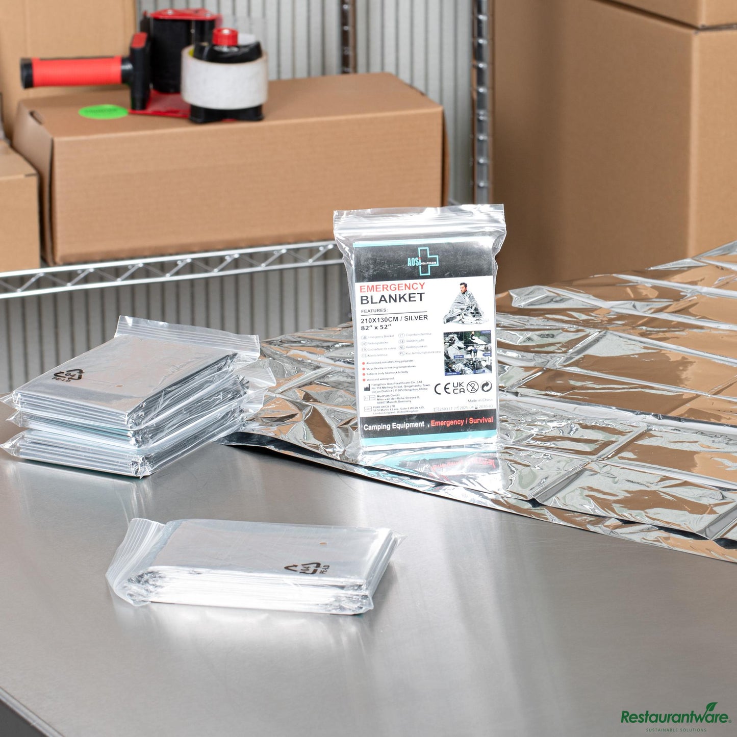 Wholesale Restaurantware Emergency Thermal Blanket - 82.7" X 51.2" X 0.1"- Bulk
