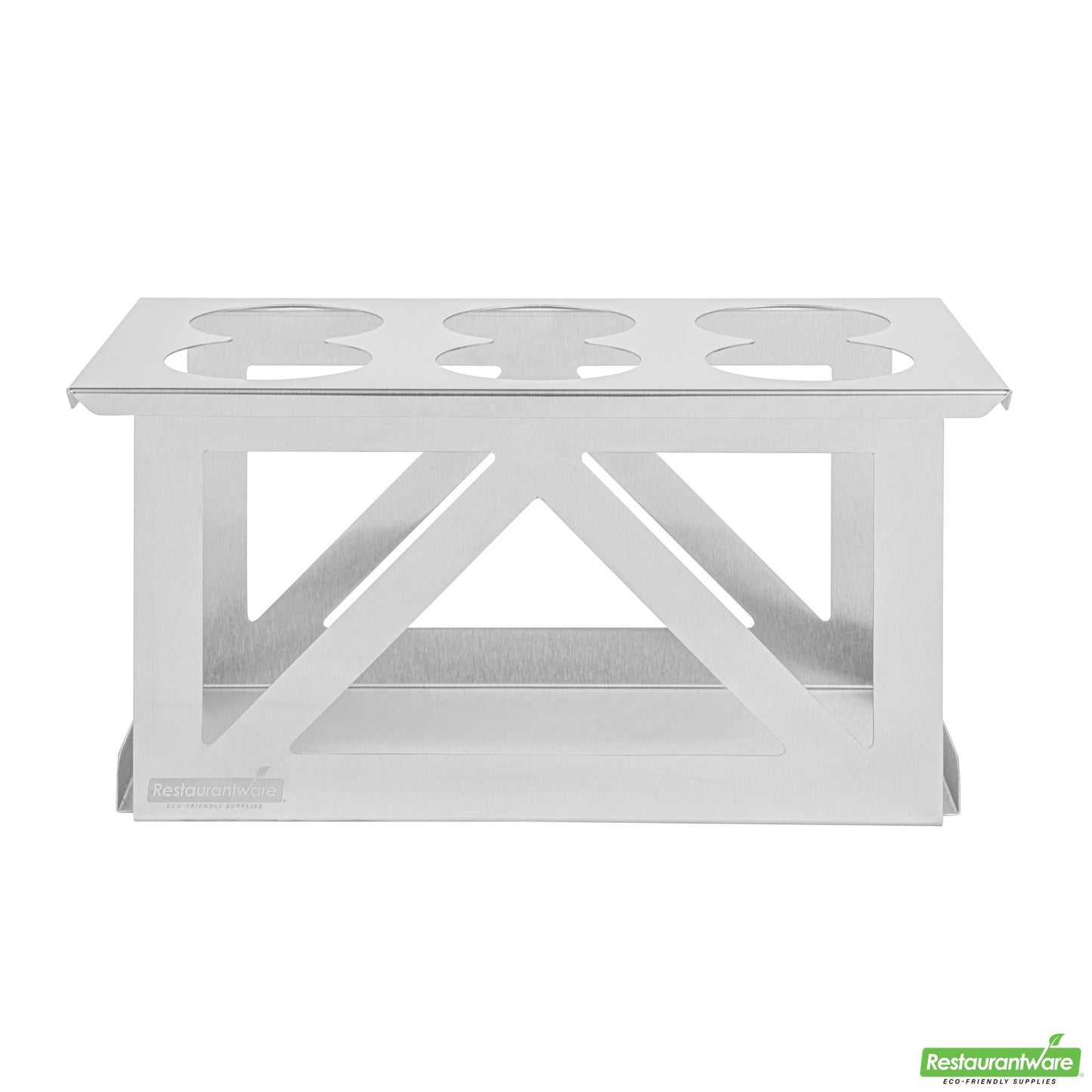 Wholesale Restaurantware Six Hole Stainless Steel Squeeze Bottle Holder - 12.8" X 7.1" X 6.3"- Bulk