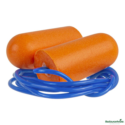 Wholesale Restaurantware Orange and Blue Corded Foam Earplugs - 1.4" X 1.4" X 0.6"- Bulk