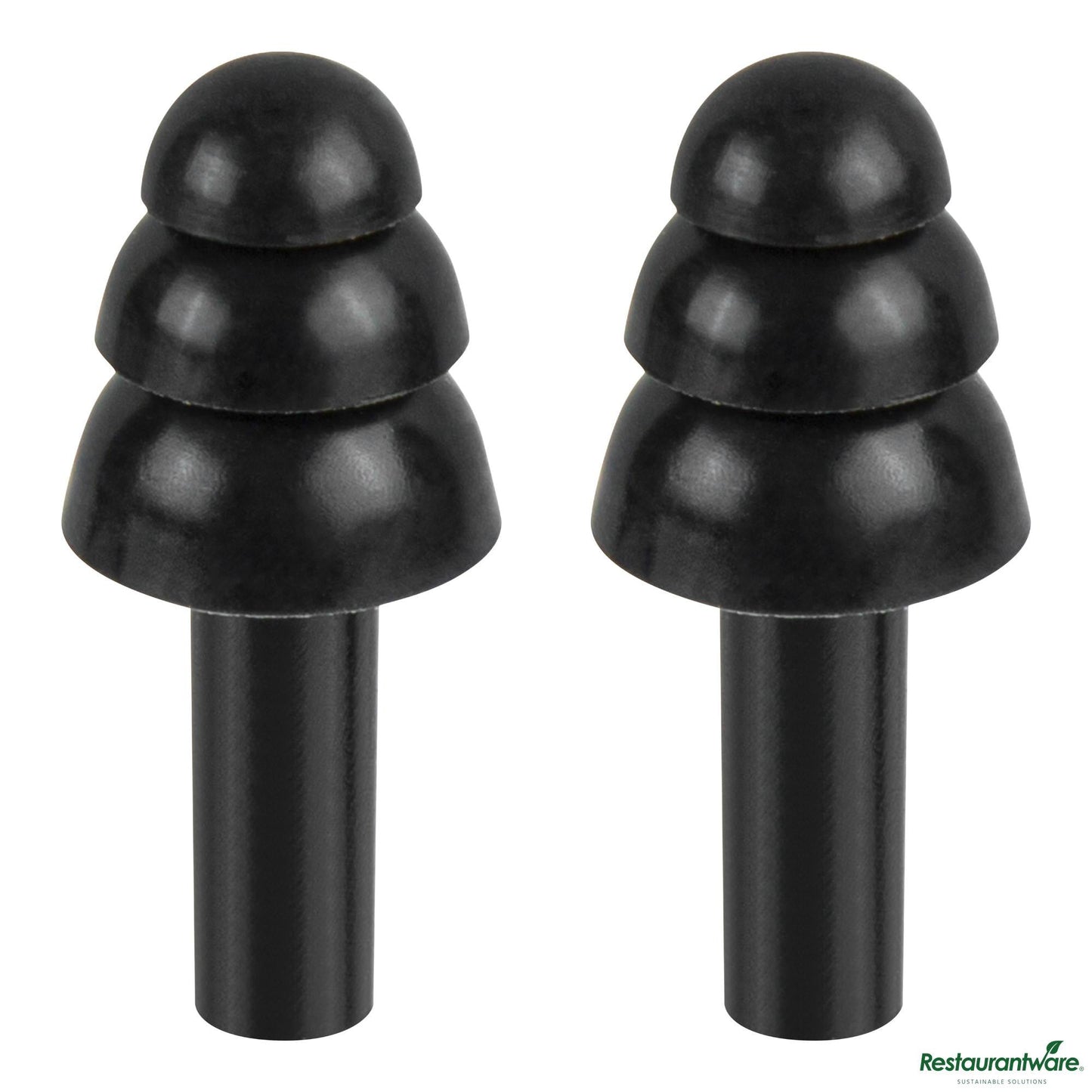 Wholesale Restaurantware Black Silicone Uncorded Earplugs - 1.3" X 0.5" X 0.5"- Bulk