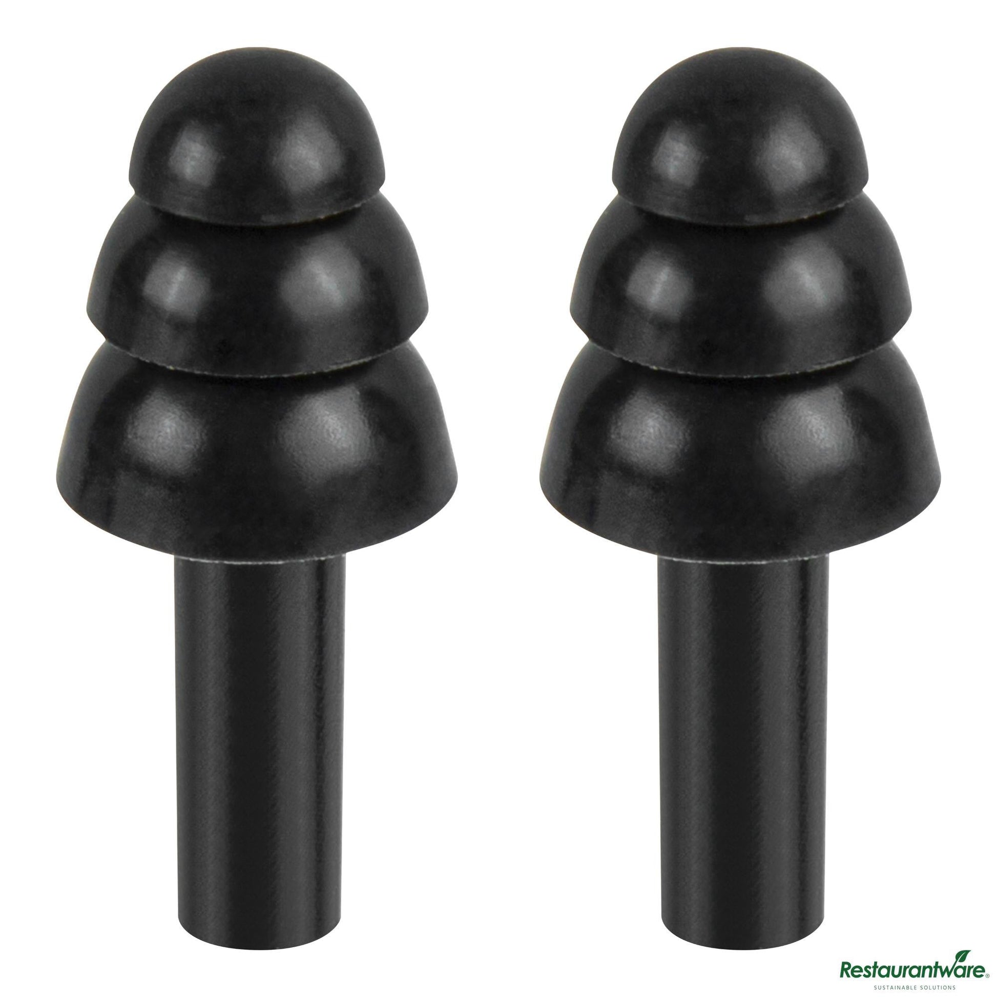 Wholesale Restaurantware Black Silicone Uncorded Earplugs - 1.3" X 0.5" X 0.5"- Bulk