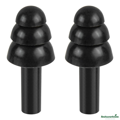 Wholesale Restaurantware Black Silicone Uncorded Earplugs - 1.3" X 0.5" X 0.5"- Bulk