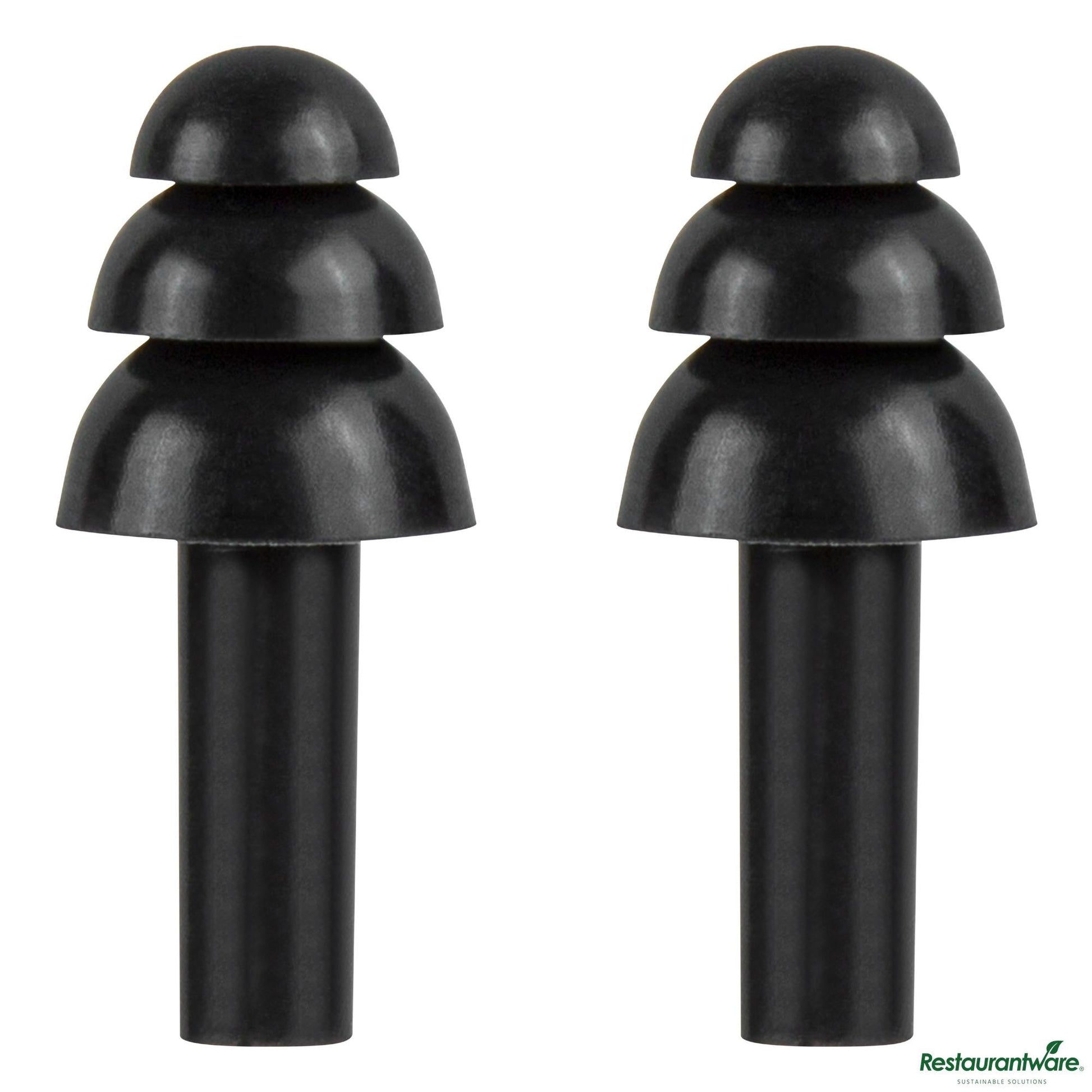 Wholesale Restaurantware Black Silicone Uncorded Earplugs - 1.3" X 0.5" X 0.5"- Bulk