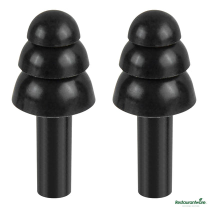 Wholesale Restaurantware Black Silicone Uncorded Earplugs - 1.3" X 0.5" X 0.5"- Bulk