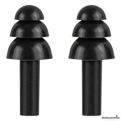 Wholesale Restaurantware Black Silicone Uncorded Earplugs - 1.3" X 0.5" X 0.5"- Bulk