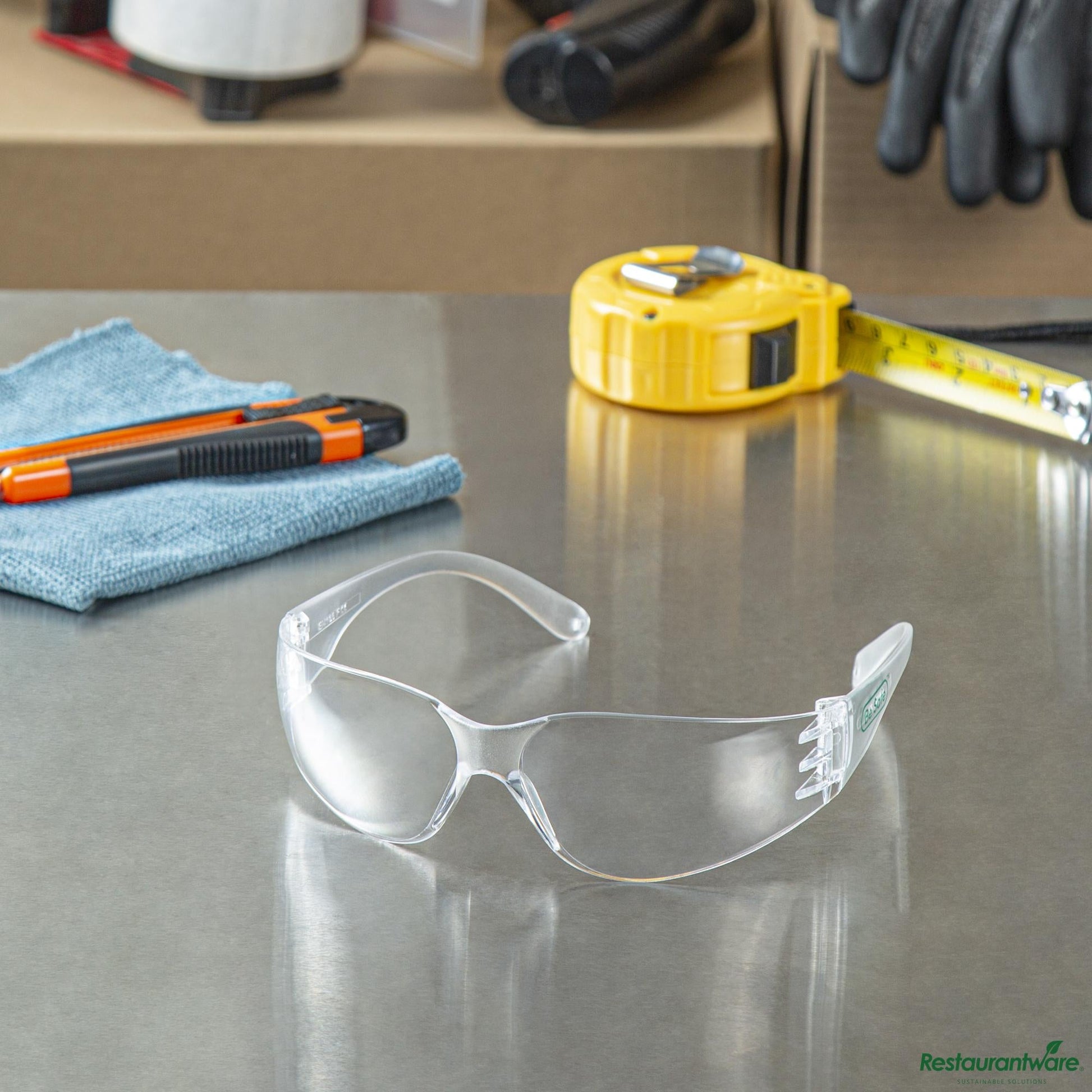 Wholesale Restaurantware Safety Glasses - Anti-Fog, Clear Frame with Clear Lens - 5.7" X 6.3" X 1.6"- Bulk