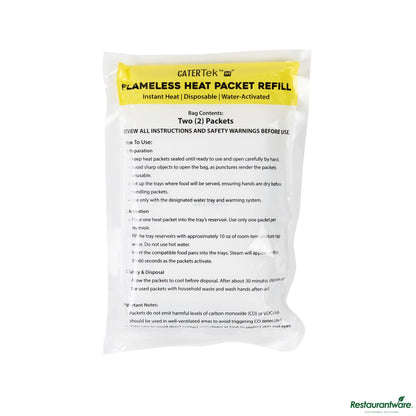 Wholesale Restaurantware 100g Flameless Disposable Heat Packet Refill - 7.9"×4.3"×0.4"- Bulk