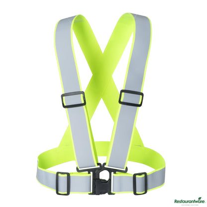Wholesale Restaurantware Lime High Visibility Safety Suspenders - 1.57" Wide Reflective Tape - 20.1" X 20.9" X 0.4"- Bulk