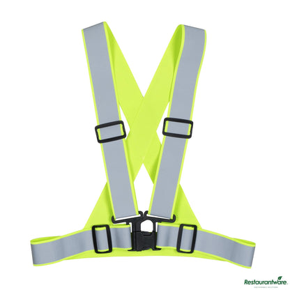 Wholesale Restaurantware Lime High Visibility Safety Suspenders - 1.57" Wide Reflective Tape - 20.1" X 20.9" X 0.4"- Bulk