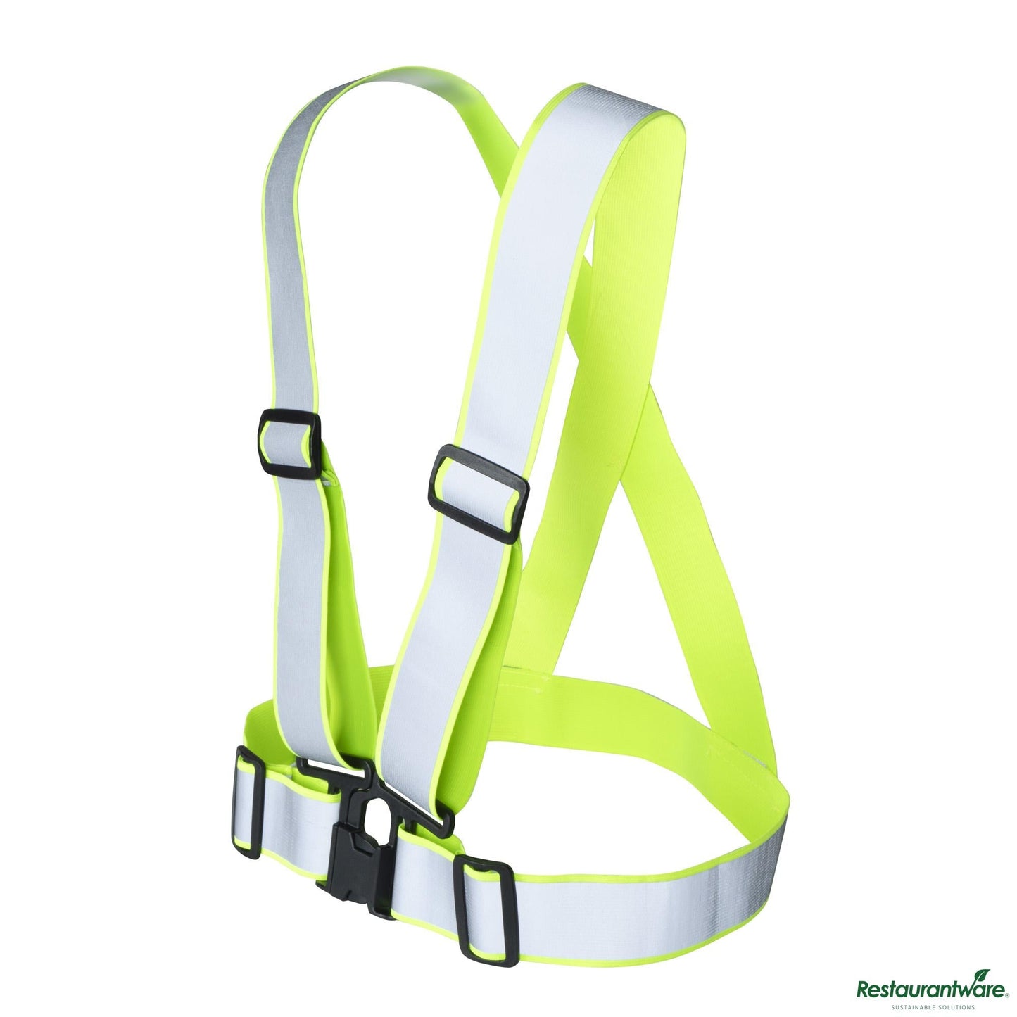 Wholesale Restaurantware Lime High Visibility Safety Suspenders - 1.57" Wide Reflective Tape - 20.1" X 20.9" X 0.4"- Bulk