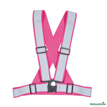 Wholesale Restaurantware Pink High Visibility Safety Suspenders - 1.57" Wide Reflective Tape - 20.1" X 20.9" X 0.4"- Bulk