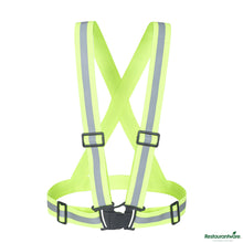 Wholesale Restaurantware Lime High Visibility Safety Suspenders - 0.59" Wide Reflective Tape - 20.1" X 20.9" X 0.4"- Bulk