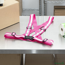 Wholesale Restaurantware Pink High Visibility Safety Suspenders - 0.59" Wide Reflective Tape - 20.1" X 20.9" X 0.4"- Bulk