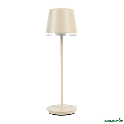 Wholesale Restaurantware Beige Cordless Rechargeable Table Lamp - 3"×3"×9.8"- Bulk