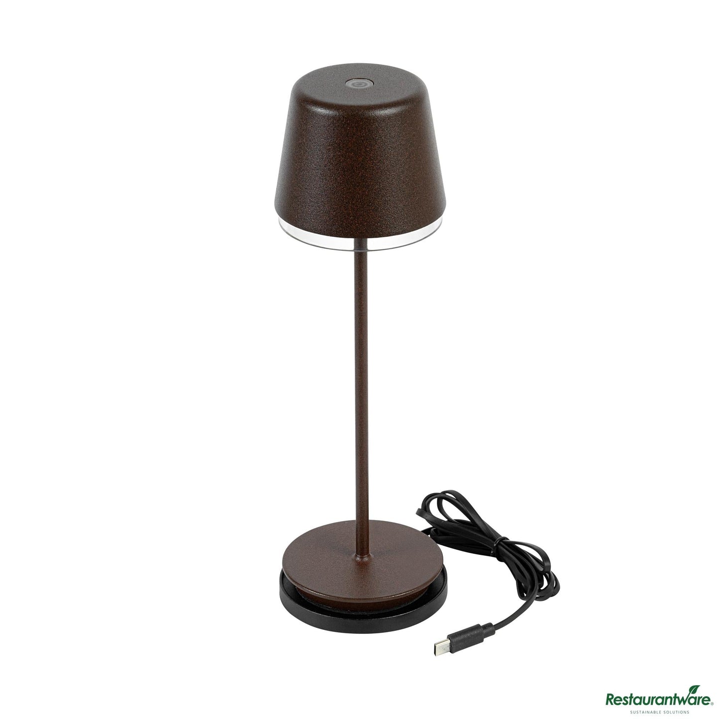 Wholesale Restaurantware Brown Cordless Rechargeable Table Lamp - 3"×3"×9.8"- Bulk