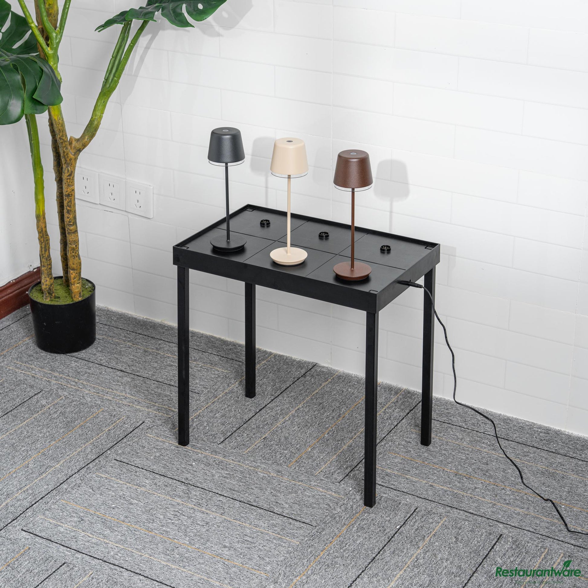 Wholesale Restaurantware Stackable Magnetic 6-Lamp Charging Platform - 13.4"×21.3"×2"- Bulk