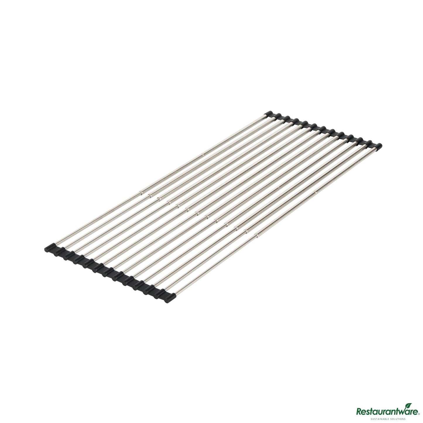 Wholesale Restaurantware Professional Gray Stainless Steel over-Sink Roll-up Drying Rack - 15.7" X 9.4" X 3.1"- Bulk