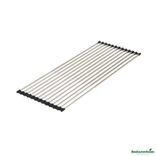 Wholesale Restaurantware Professional Gray Stainless Steel over-Sink Roll-up Drying Rack - 15.7" X 9.4" X 3.1"- Bulk