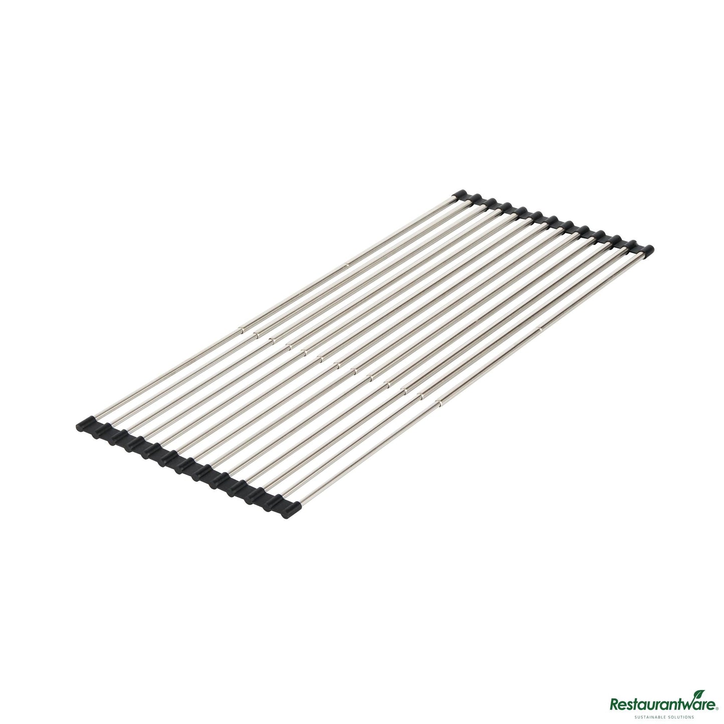 Wholesale Restaurantware Professional Gray Stainless Steel over-Sink Roll-up Drying Rack - 15.7" X 9.4" X 3.1"- Bulk