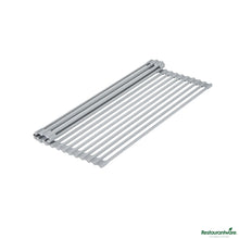 Wholesale Restaurantware Professional Gray Steel over-Sink Roll-up Drying Rack - Non-Slip - 20.5" X 13" X 0.3"- Bulk