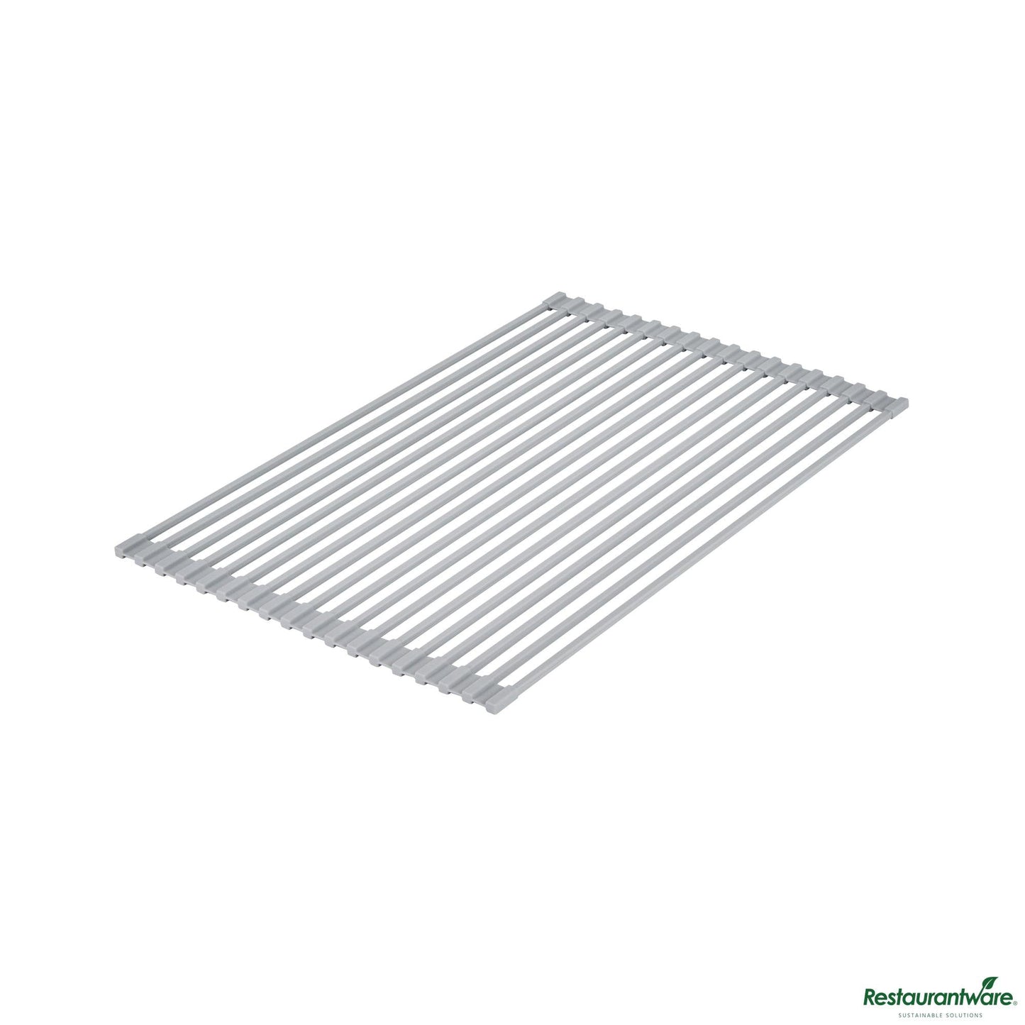 Wholesale Restaurantware Professional Gray Steel over-Sink Roll-up Drying Rack - Non-Slip - 20.5" X 13" X 0.3"- Bulk