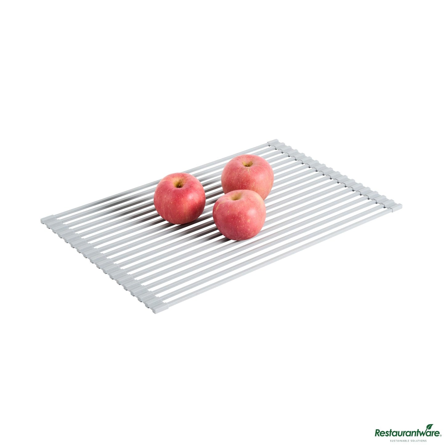 Wholesale Restaurantware Professional Gray Steel over-Sink Roll-up Drying Rack - Non-Slip - 20.5" X 13" X 0.3"- Bulk