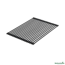 Wholesale Restaurantware Professional Black Steel over-Sink Roll-up Drying Rack - Non-Slip - 17" X 12" X 0.3"- Bulk