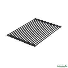 Wholesale Restaurantware Professional Black Steel over-Sink Roll-up Drying Rack - Non-Slip - 17" X 12" X 0.3"- Bulk