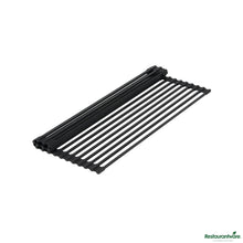 Wholesale Restaurantware Professional Black Steel over-Sink Roll-up Drying Rack - Non-Slip - 20.5" X 13" X 0.3"- Bulk