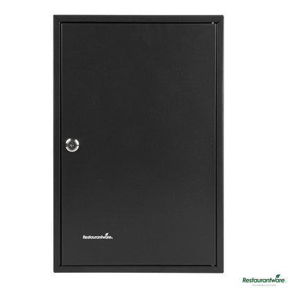 Wholesale Restaurantware Black Steel Wall Mount Key Cabinet Safe - 17.7" X 11.8" X 3.2"- Bulk