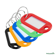 Wholesale Restaurantware Assorted Plastic Multi-Purpose Key Tags - 2" X 0.9" X 0.1"- Bulk