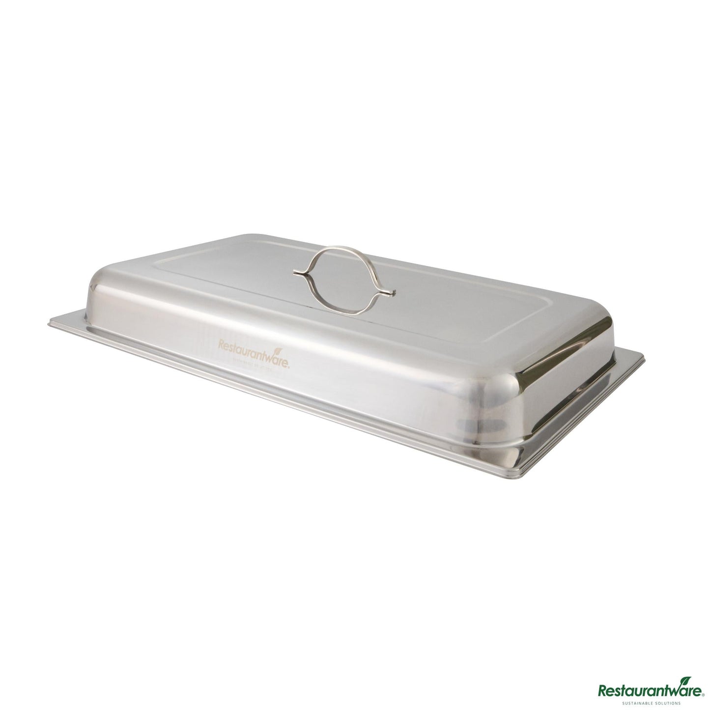 Wholesale Restaurantware Full Size Stainless Steel Chafer Cover - with Handle - 21.1" X 12.9" X 3"- Bulk