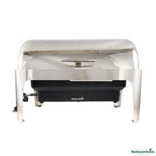 Wholesale Restaurantware 14 Qt Full Size Electric Chafer - Stainless Steel Roll Top Cover - 13.8" X 14.6" X 10"- Bulk