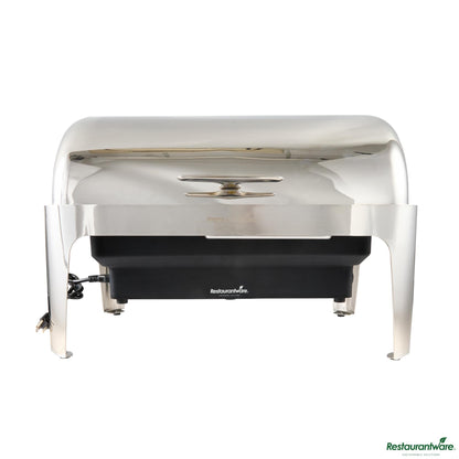 Wholesale Restaurantware 14 Qt Full Size Electric Chafer - Stainless Steel Roll Top Cover - 13.8" X 14.6" X 10"- Bulk