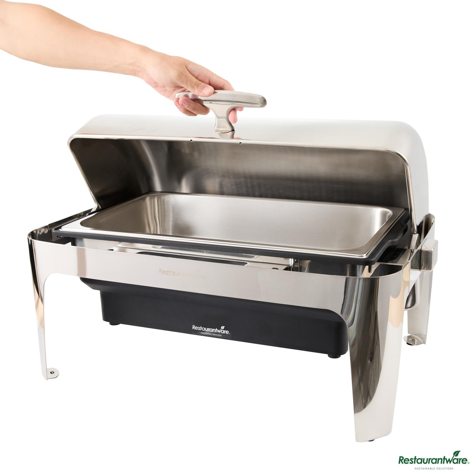 Wholesale Restaurantware 14 Qt Full Size Electric Chafer - Stainless Steel Roll Top Cover - 13.8" X 14.6" X 10"- Bulk