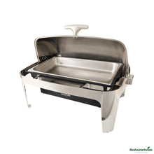 Wholesale Restaurantware 9 Qt Full Size Electric Chafer - Stainless Steel Roll Top Cover - 13.8" X 14.6" X 10"- Bulk