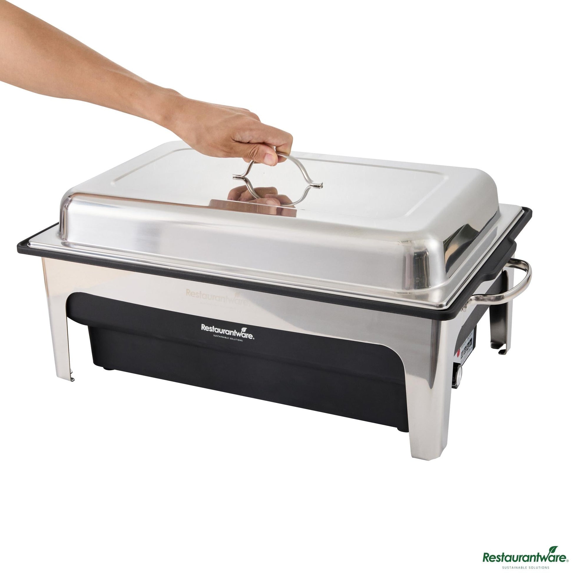 Wholesale Restaurantware 9 Qt Full Size Electric Chafer - Stainless Steel Chafer Cover - 20.5" X 17.7" X 11"- Bulk