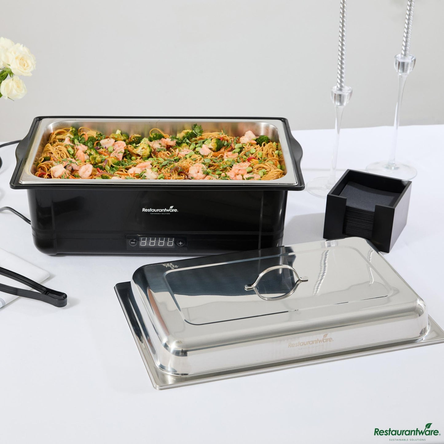 Wholesale Restaurantware 14 Qt Full Size Electric Chafer - Food Pan - 13.8" X 14.6" X 10"- Bulk