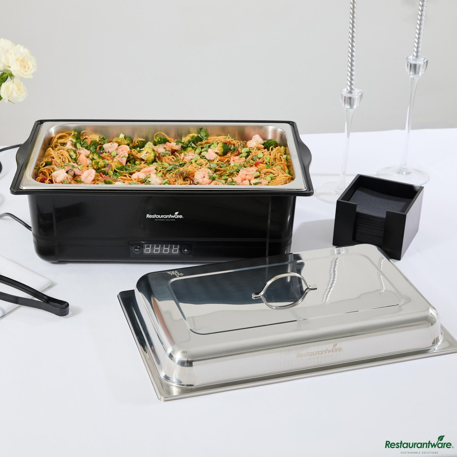 Wholesale Restaurantware 14 Qt Full Size Electric Chafer - Food Pan - 13.8" X 14.6" X 10"- Bulk