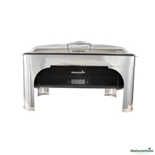 Wholesale Restaurantware 14 Qt Full Size Electric Chafer - Hinged Lid, Food Pan, Stand - 22.8" X 20.5" X 16.1"- Bulk