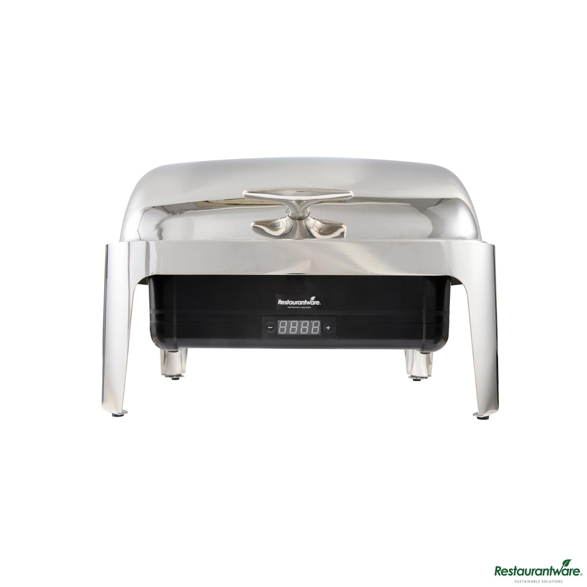 Wholesale Restaurantware 14 Qt Full Size Electric Chafer - Roll Top Cover, Food Pan, Stand - 26.4" X 19.3" X 18.1"- Bulk